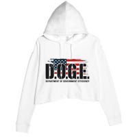 D.O.G.E Doge Department Of Government Efficiency Crop Fleece Hoodie