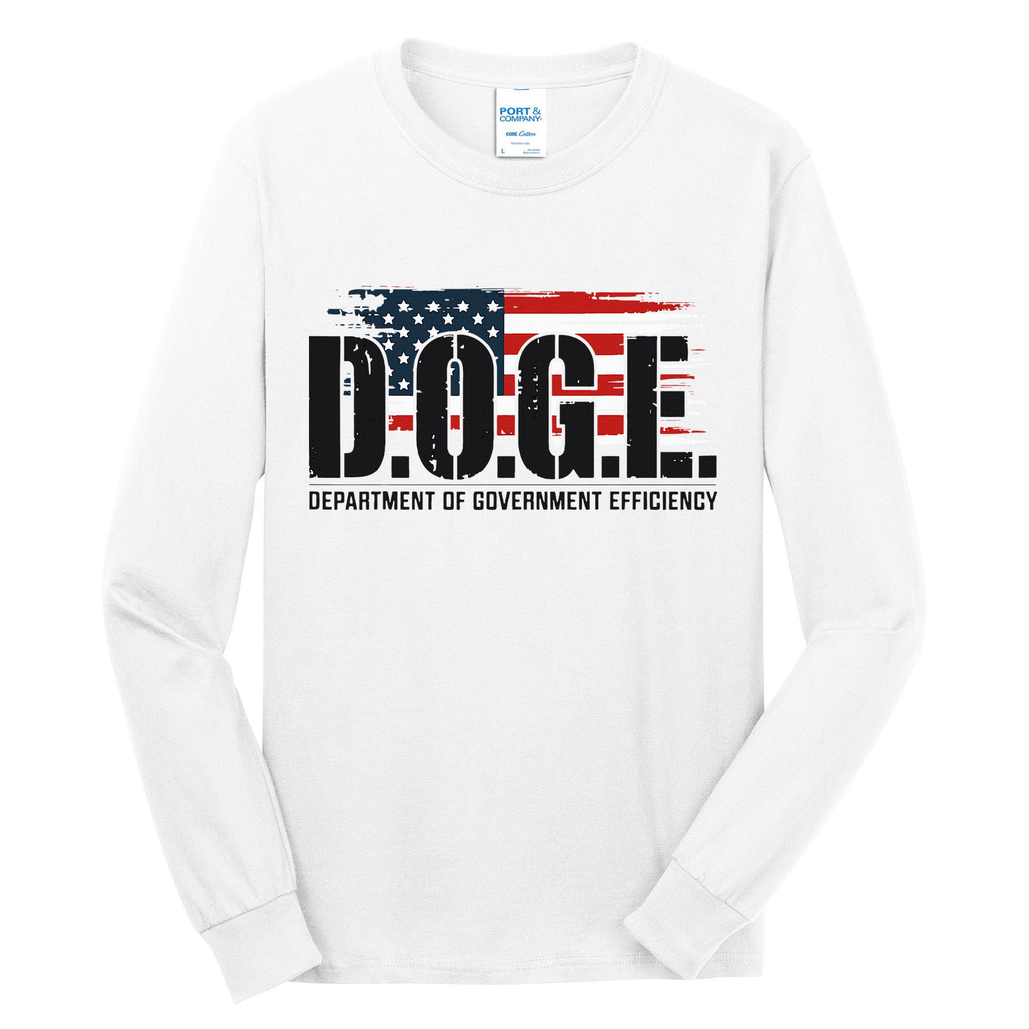 D.O.G.E Doge Department Of Government Efficiency Tall Long Sleeve T-Shirt
