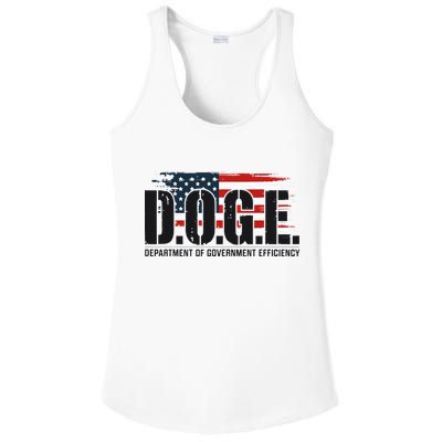 D.O.G.E Doge Department Of Government Efficiency Ladies PosiCharge Competitor Racerback Tank