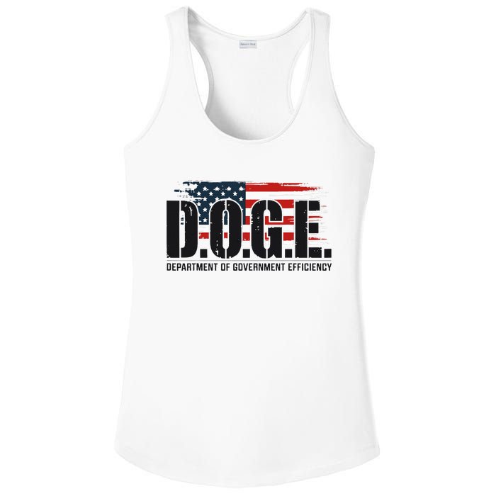 D.O.G.E Doge Department Of Government Efficiency Ladies PosiCharge Competitor Racerback Tank