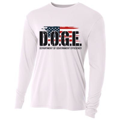 D.O.G.E Doge Department Of Government Efficiency Cooling Performance Long Sleeve Crew