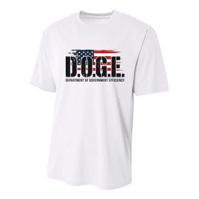 D.O.G.E Doge Department Of Government Efficiency Youth Performance Sprint T-Shirt