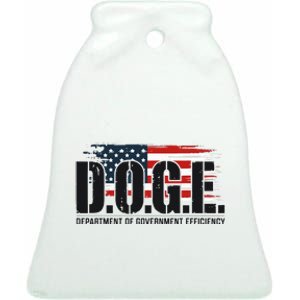 D.O.G.E Doge Department Of Government Efficiency Ceramic Bell Ornament