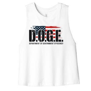 D.O.G.E Doge Department Of Government Efficiency Women's Racerback Cropped Tank