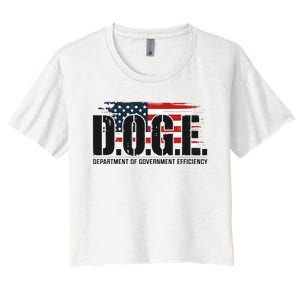 D.O.G.E Doge Department Of Government Efficiency Women's Crop Top Tee