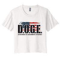 D.O.G.E Doge Department Of Government Efficiency Women's Crop Top Tee