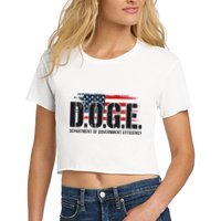 D.O.G.E Doge Department Of Government Efficiency Women's Crop Top Tee