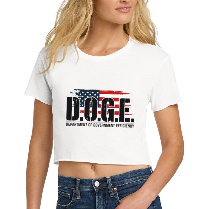 D.O.G.E Doge Department Of Government Efficiency Women's Crop Top Tee
