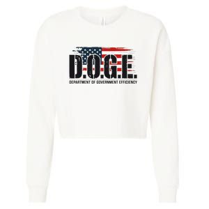 D.O.G.E Doge Department Of Government Efficiency Cropped Pullover Crew