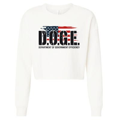 D.O.G.E Doge Department Of Government Efficiency Cropped Pullover Crew