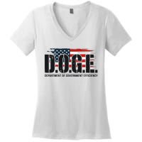 D.O.G.E Doge Department Of Government Efficiency Women's V-Neck T-Shirt