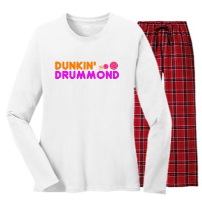 Dunkin Drummond Women's Long Sleeve Flannel Pajama Set 