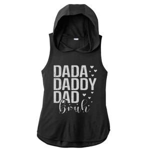 Dada Daddy Dad Bruh Awesome Like My Daughter FatherS Day Ladies PosiCharge Tri-Blend Wicking Draft Hoodie Tank