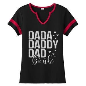 Dada Daddy Dad Bruh Awesome Like My Daughter FatherS Day Ladies Halftime Notch Neck Tee