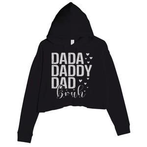 Dada Daddy Dad Bruh Awesome Like My Daughter FatherS Day Crop Fleece Hoodie