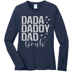 Dada Daddy Dad Bruh Awesome Like My Daughter FatherS Day Ladies Long Sleeve Shirt