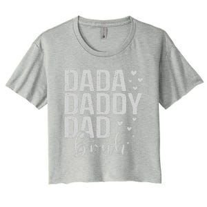 Dada Daddy Dad Bruh Awesome Like My Daughter FatherS Day Women's Crop Top Tee