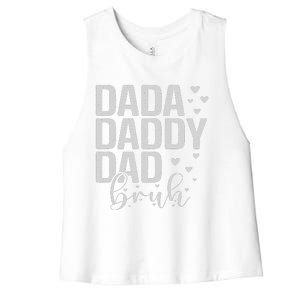 Dada Daddy Dad Bruh Awesome Like My Daughter FatherS Day Women's Racerback Cropped Tank