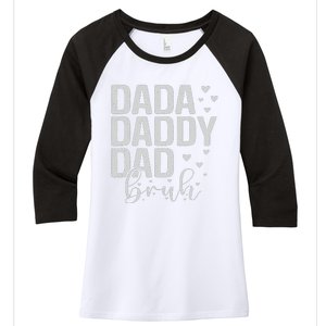 Dada Daddy Dad Bruh Awesome Like My Daughter FatherS Day Women's Tri-Blend 3/4-Sleeve Raglan Shirt