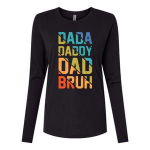 Dada Daddy Dad Bruh Funny T Womens Cotton Relaxed Long Sleeve T-Shirt