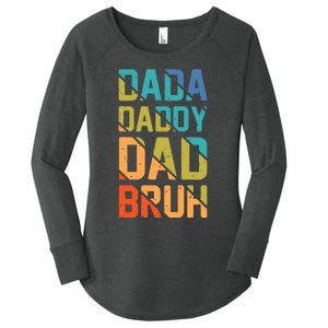 Dada Daddy Dad Bruh Funny T Women's Perfect Tri Tunic Long Sleeve Shirt