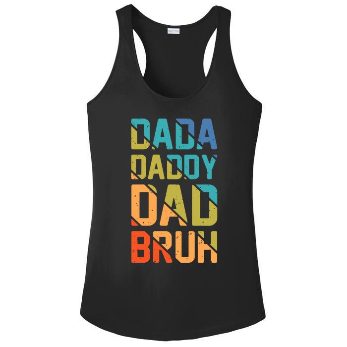 Dada Daddy Dad Bruh Funny T Ladies PosiCharge Competitor Racerback Tank