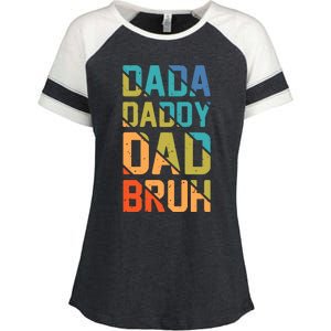 Dada Daddy Dad Bruh Funny T Enza Ladies Jersey Colorblock Tee