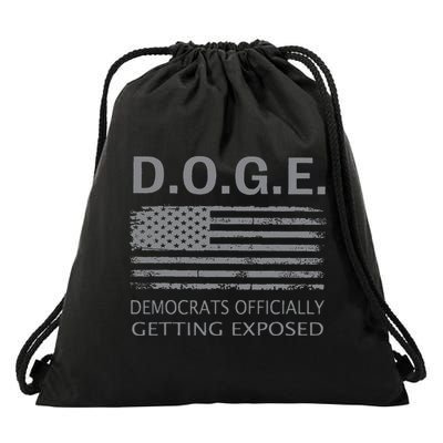 D.O.G.E Doge Democrats Getting Exposed Drawstring Bag