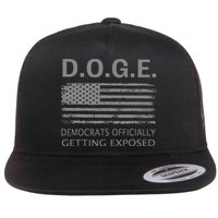 D.O.G.E Doge Democrats Getting Exposed Flat Bill Trucker Hat