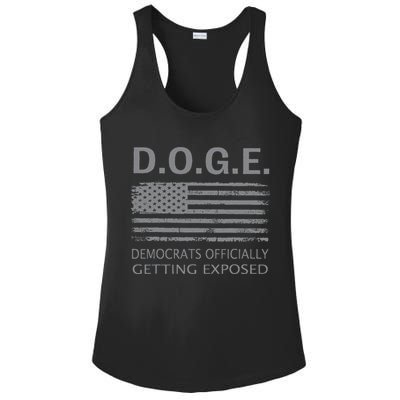 D.O.G.E Doge Democrats Getting Exposed Ladies PosiCharge Competitor Racerback Tank