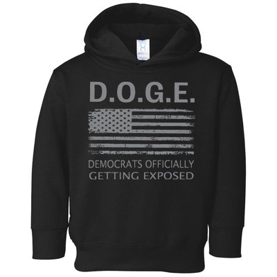 D.O.G.E Doge Democrats Getting Exposed Toddler Hoodie