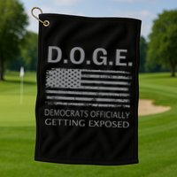 D.O.G.E Doge Democrats Getting Exposed Golf Towel