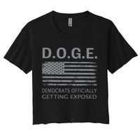 D.O.G.E Doge Democrats Getting Exposed Women's Crop Top Tee