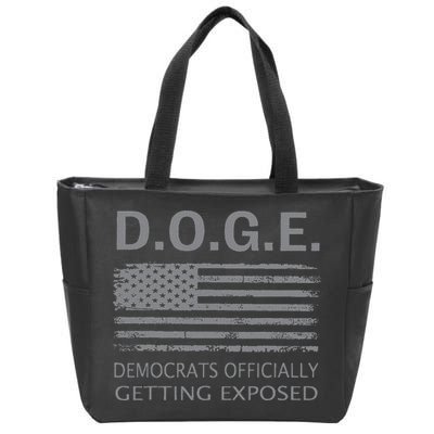 D.O.G.E Doge Democrats Getting Exposed Zip Tote Bag