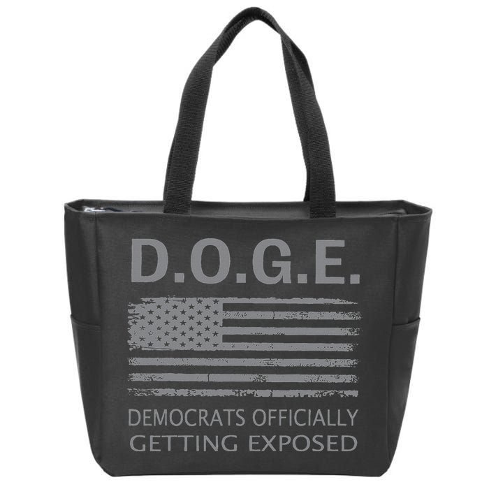 D.O.G.E Doge Democrats Getting Exposed Zip Tote Bag