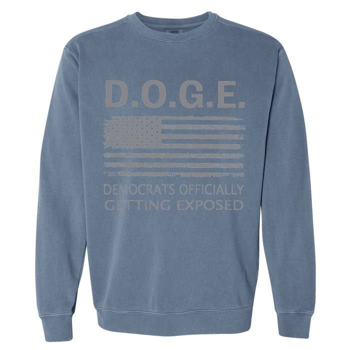 D.O.G.E Doge Democrats Getting Exposed Garment-Dyed Sweatshirt