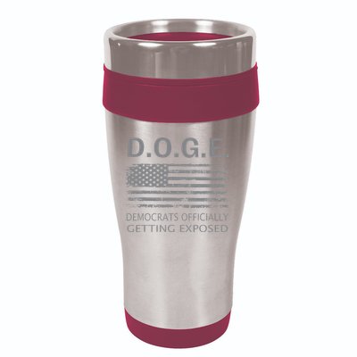 D.O.G.E Doge Democrats Getting Exposed 16oz Travel Tumbler