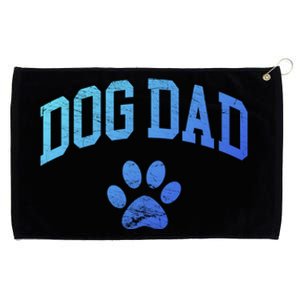 Dog Dad Distressed Design Style Funny Dog Paw Classic Gift Grommeted Golf Towel