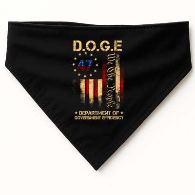 Doge D.O.G.E Department Of Government Efficiency America Flag Design USA-Made Doggie Bandana