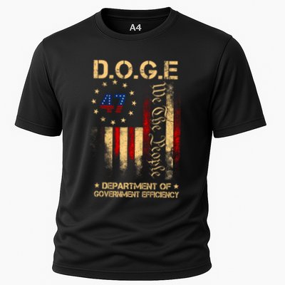 Doge D.O.G.E Department Of Government Efficiency America Flag Design Performance Shirt