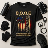 Doge D.O.G.E Department Of Government Efficiency America Flag Design Cooling Performance Crew T-Shirt