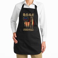 Doge D.O.G.E Department Of Government Efficiency America Flag Design Apron
