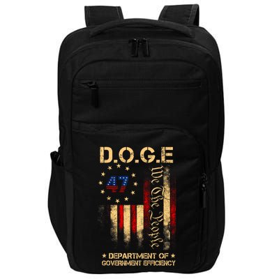 Doge D.O.G.E Department Of Government Efficiency America Flag Design Impact Tech Backpack
