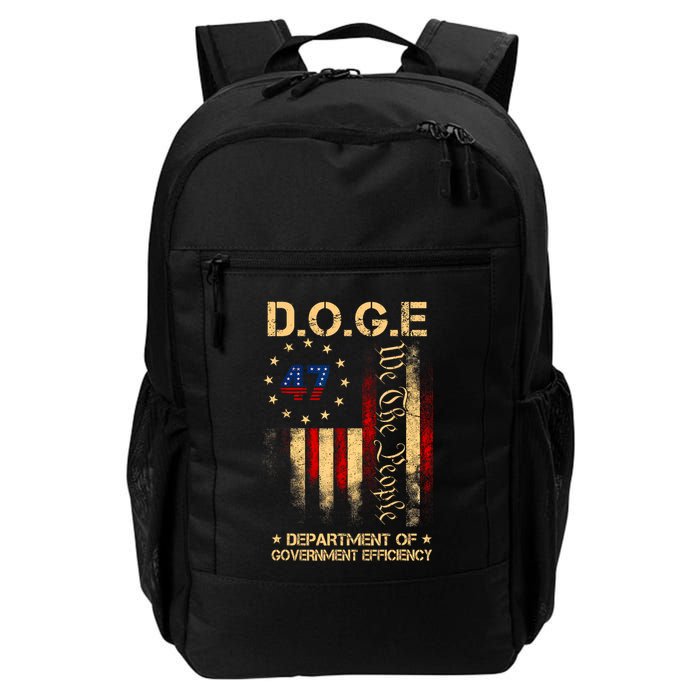Doge D.O.G.E Department Of Government Efficiency America Flag Design Backpack