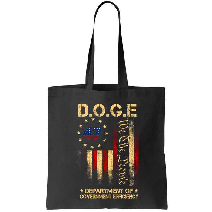 Doge D.O.G.E Department Of Government Efficiency America Flag Design Bag