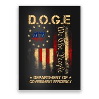 Doge D.O.G.E Department Of Government Efficiency America Flag Design Poster