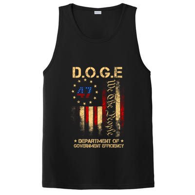 Doge D.O.G.E Department Of Government Efficiency America Flag Design PosiCharge Competitor Tank