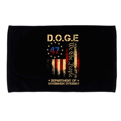 Doge D.O.G.E Department Of Government Efficiency America Flag Design Microfiber Hand Towel