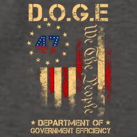 Doge D.O.G.E Department Of Government Efficiency America Flag Design Vector Backpack