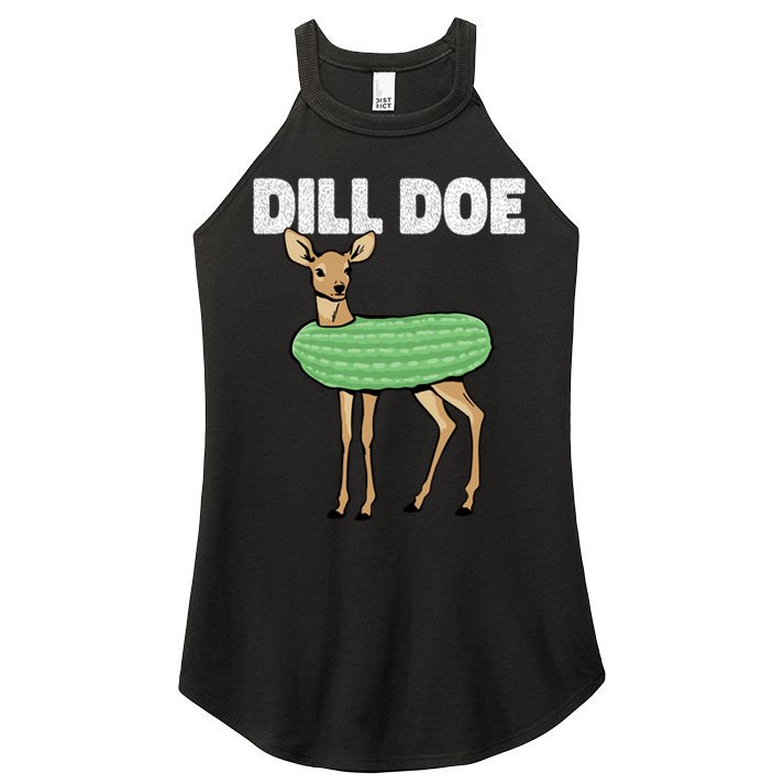 Dill Doe Deer Redneck Pickle Animal Hunter Lover Pickles Great Gift Women's Perfect Tri Rocker Tank